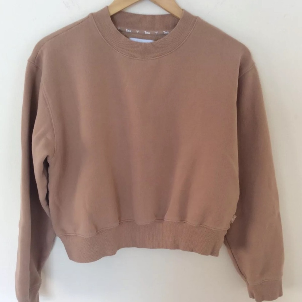 Aritzia TNA Cropped Fleece Sweatshirt